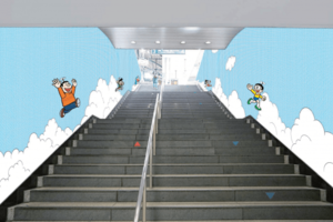 〈2019.2.8〉小田急線登戸駅構内に「ドラえもん」装飾を実施。 登戸駅が“すこしふしぎな”空間に!